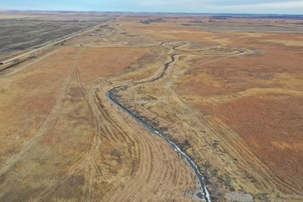 Aerial view of upper south branch of the Buffalo River.