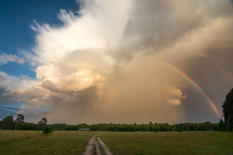 Rainbow over Camp Olson.