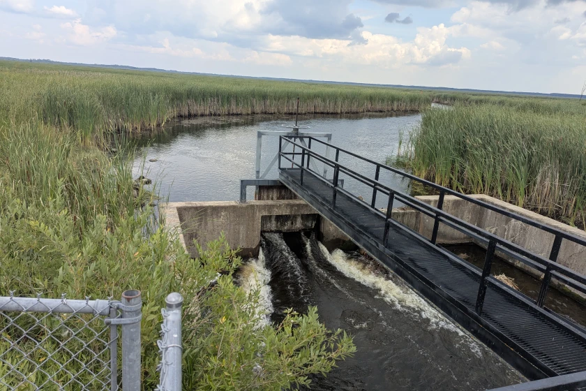 View of the Nelson Slough water control structure.