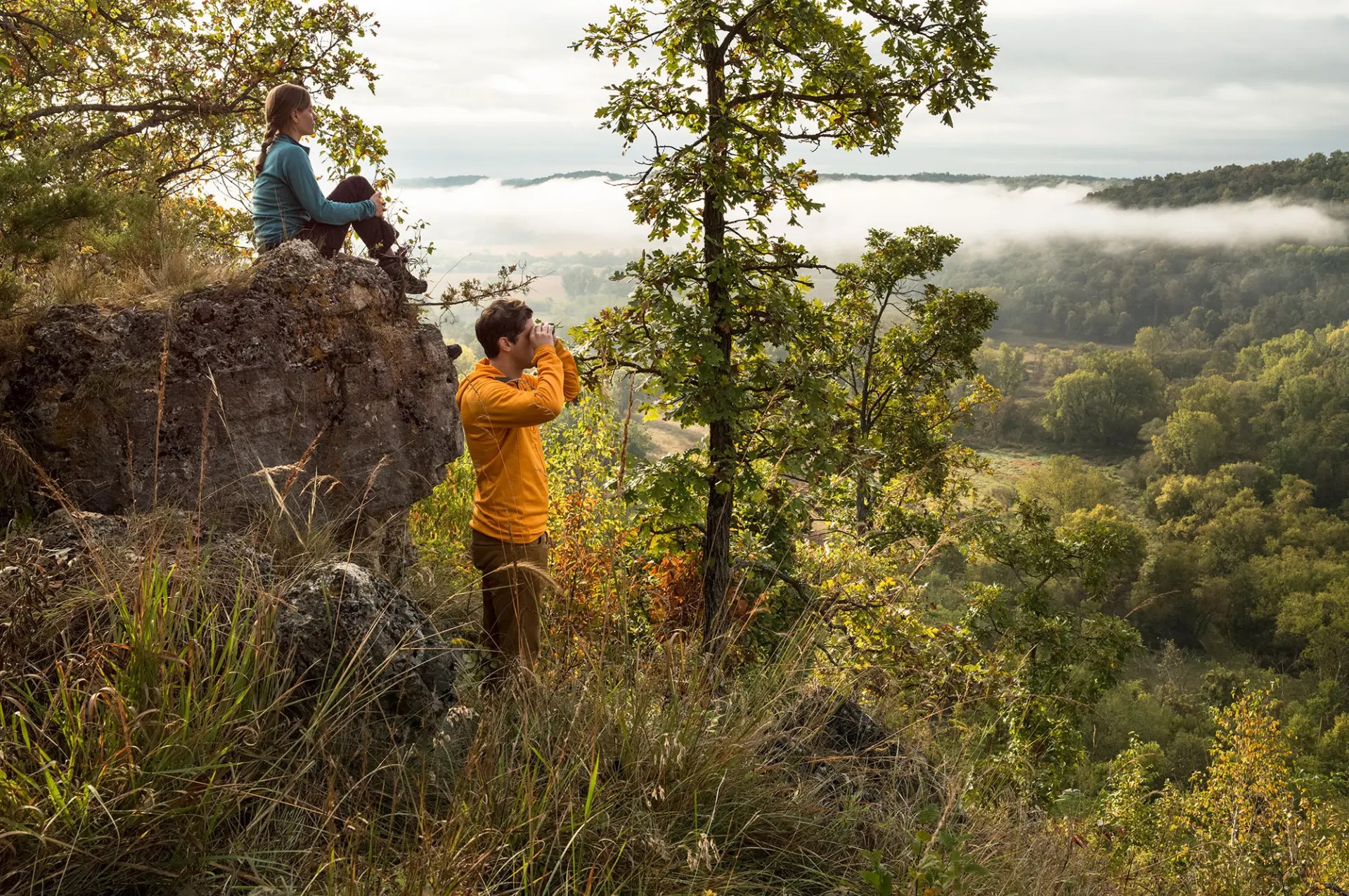 View of bluffs and surrounding forest in Yucatan WMA.