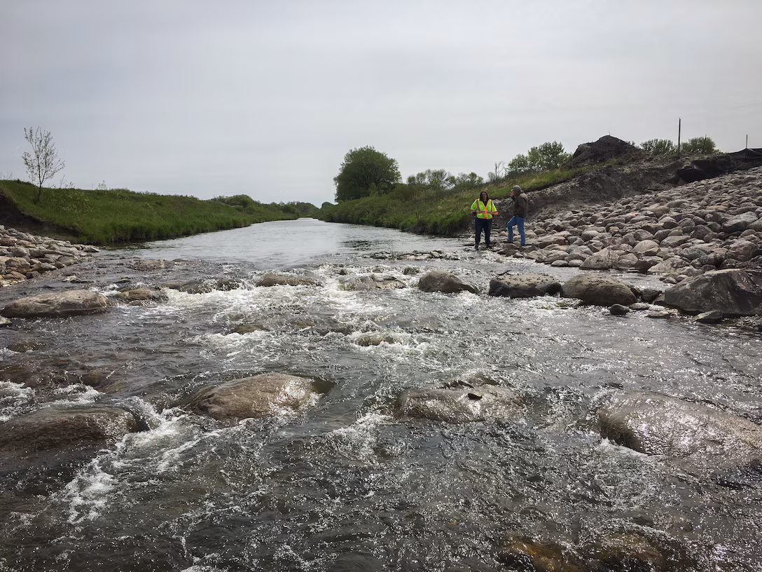 Fish passage project at Sand Hill River.
